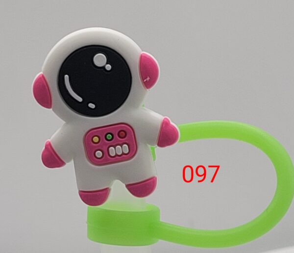 White and Dark Pink Astronaut