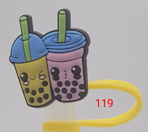 Pink and Yellow Bubble Tea